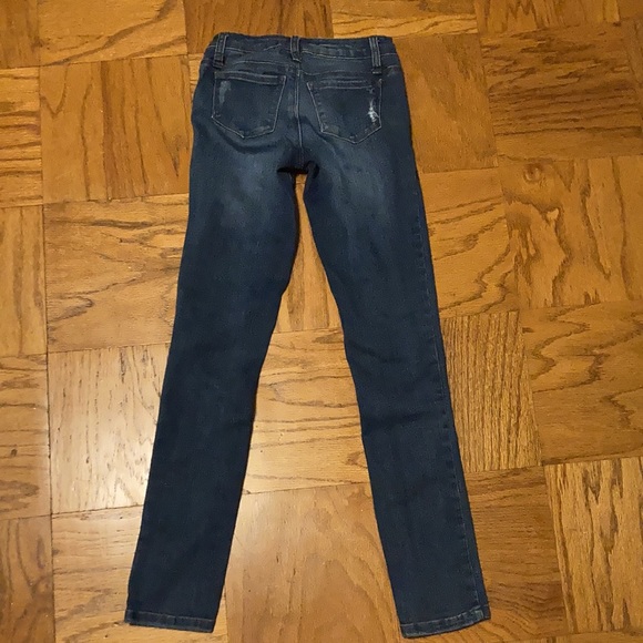 Kids dark blue washed ripped jeans. - Picture 2 of 2